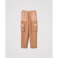 Pantaloni cargo camel caramel vista anteriore