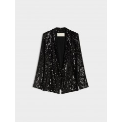 Blazer con paillettes nero vista anteriore