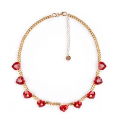 Collana girocollo cuore rosso