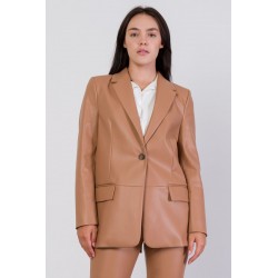 Blazer Ecopelle Camel vista anteriore