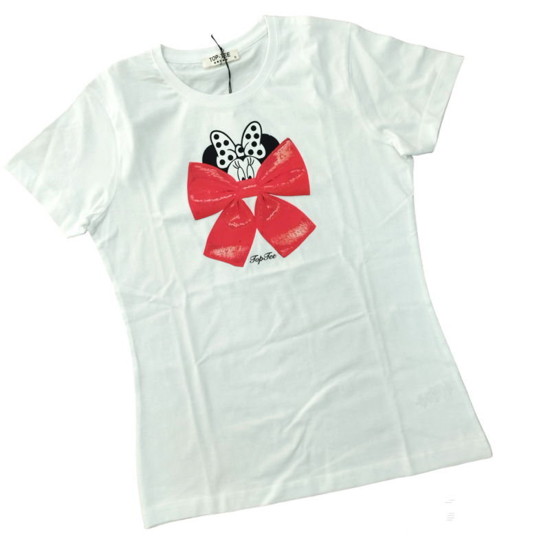 T-shirt Minnie Bianca vista frontale