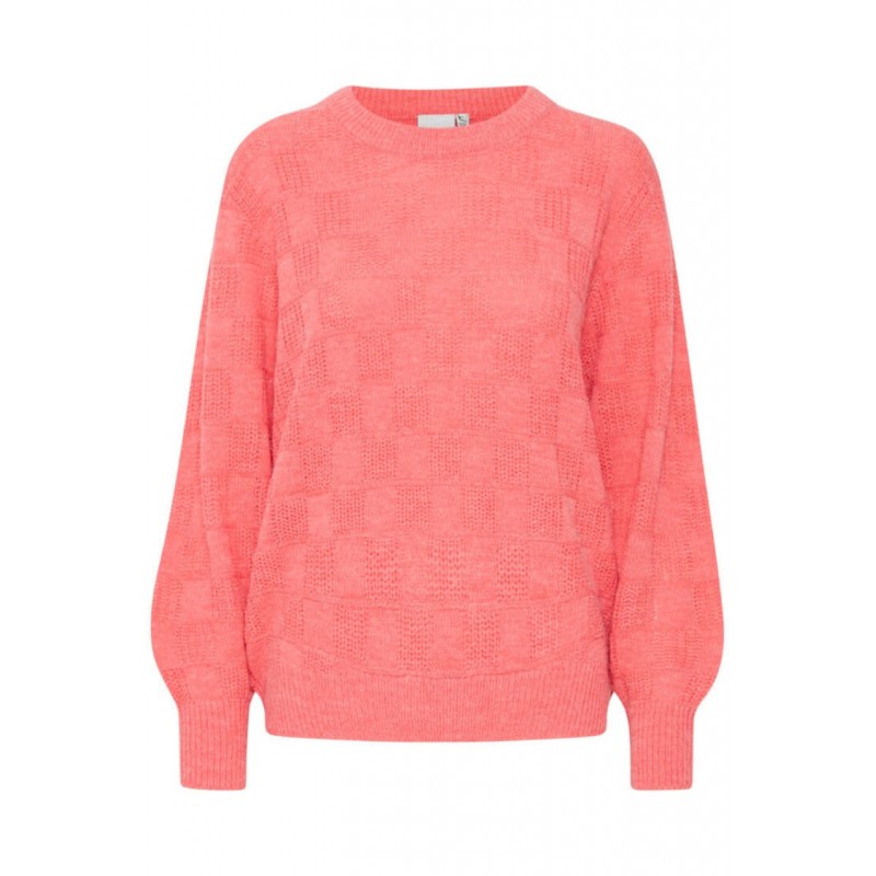 Pull in Lana Mujer rosa coral vista anteriore